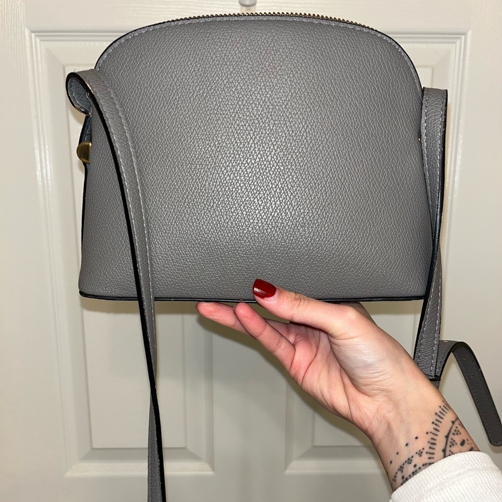 Gray crossbody